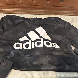 Adidas Kids Charcoal Camo Hoodie
